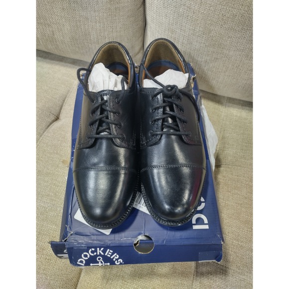 Dockers Other - Dockers Gordon Mens Black Leather Cap Toe Oxford Dress Shoes 11 W 90-2214